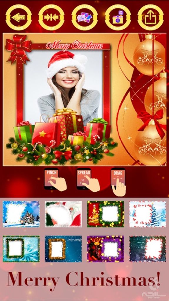 Merry Christmas photo frames - create cards