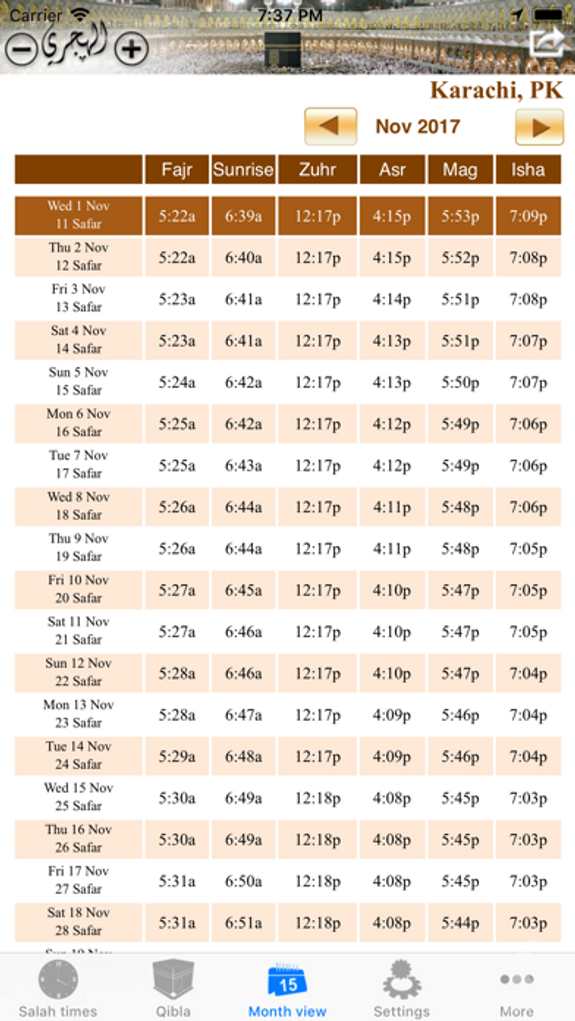 Salah Clock, Prayer & Qibla