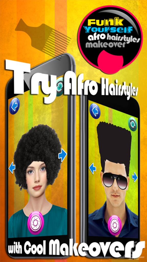 Funk Yourself –  Try Afro Hairstyles in Virtual Photo Booth for Cool Makeovers