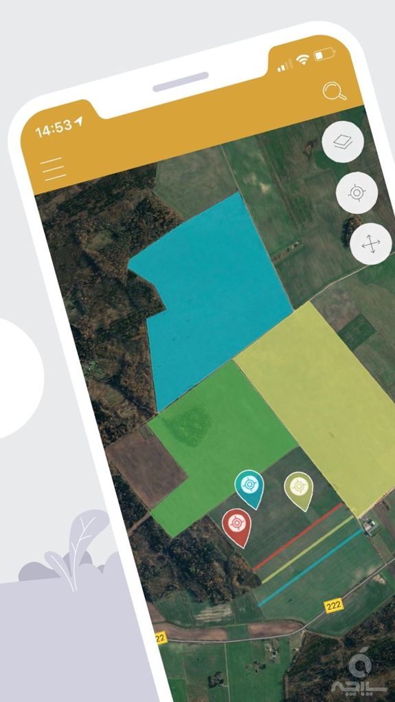 GPS Fields Area Measure Map