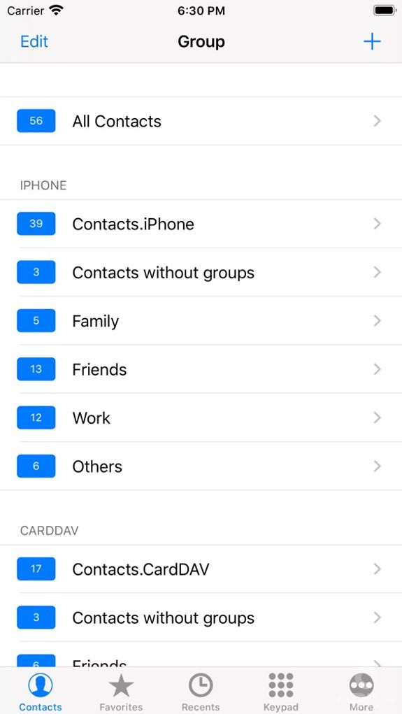 iContacts+: Group Contacts