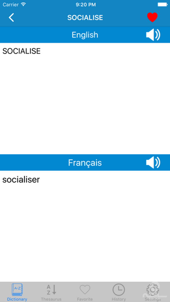 French To English & English to French Dictionary