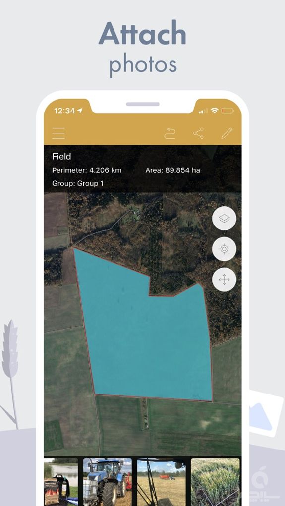 GPS Fields Area Measure Map